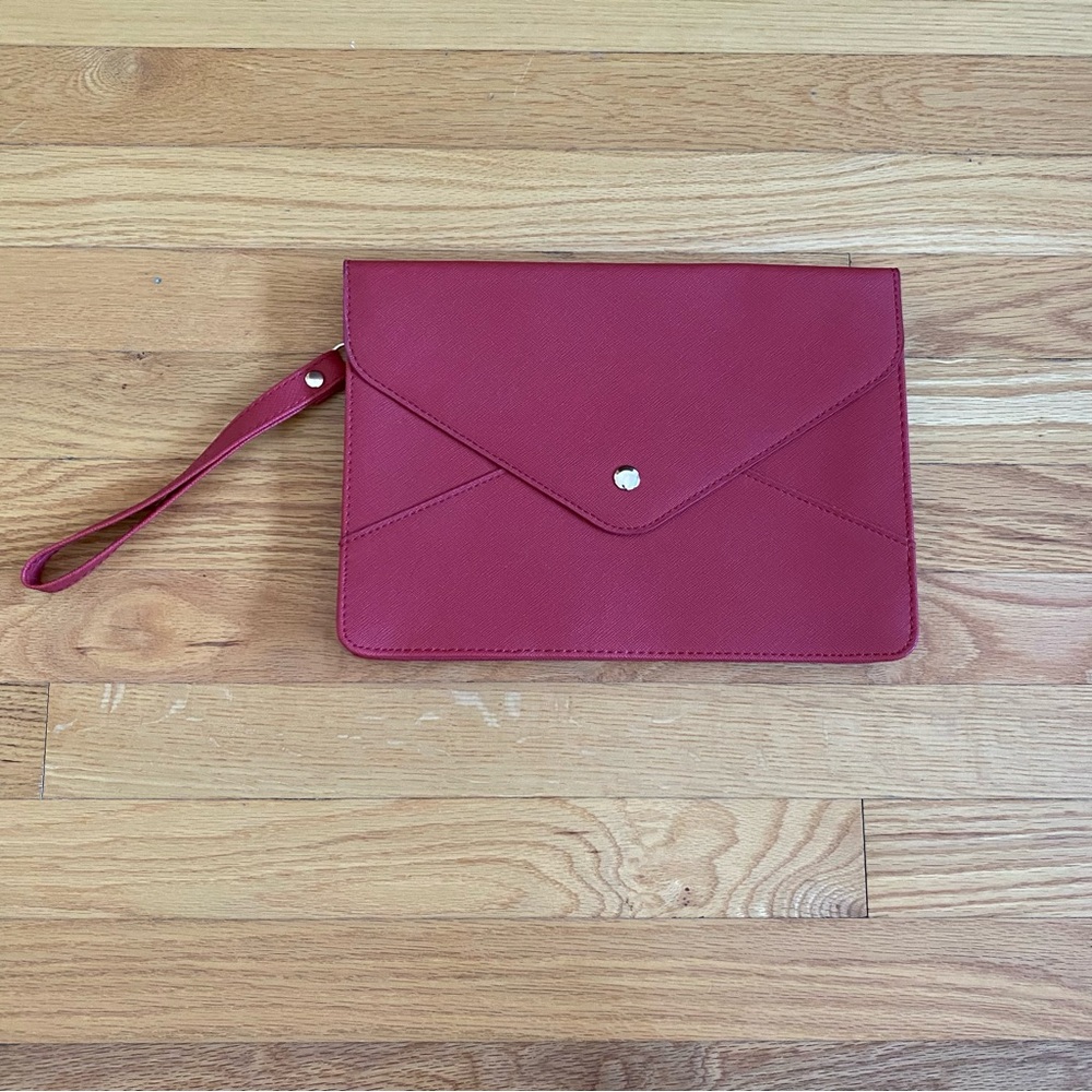 Chic Red Wristlet Clutch